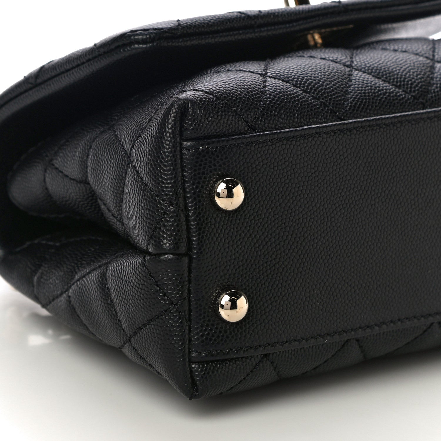 Chanel Caviar Quilted Extra Mini Coco Handle Flap Black 5 of 10