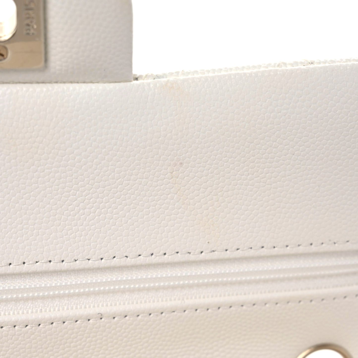 Caviar Quilted Small Double Flap White