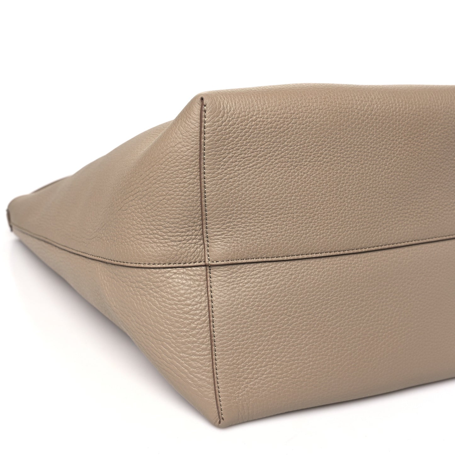Grained Calfskin Large N/S Park Tote Dark Taupe
