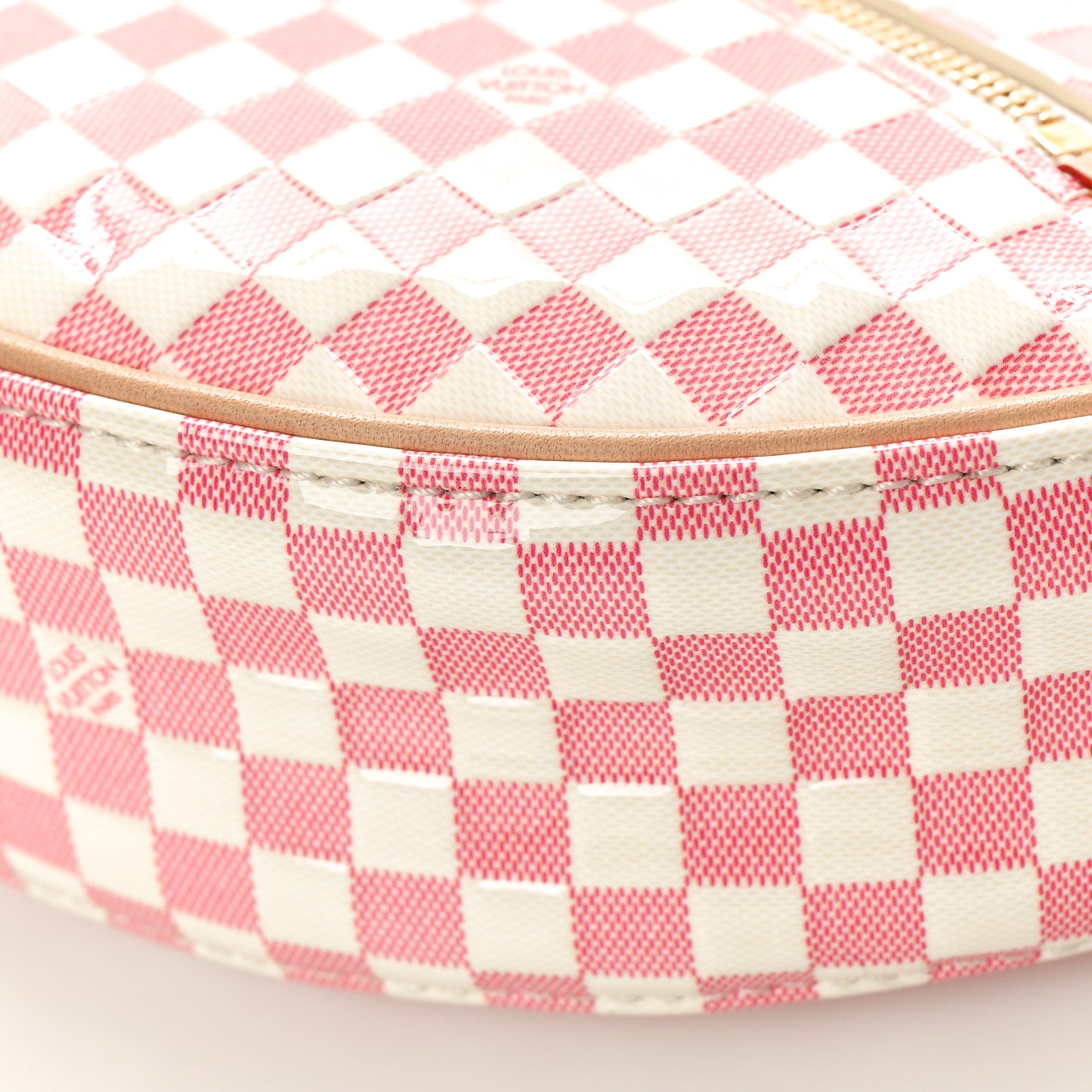 Damier Vernis Loop PM Blush Red