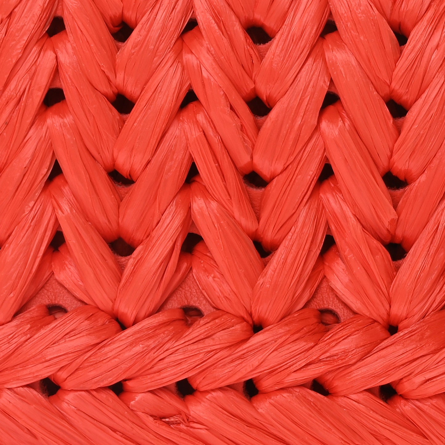 Paglia Vitello Grace FF Woven Baguette Lava