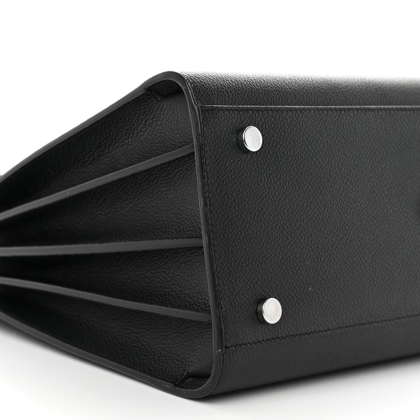 Grained Calfskin Small Sac De Jour Black