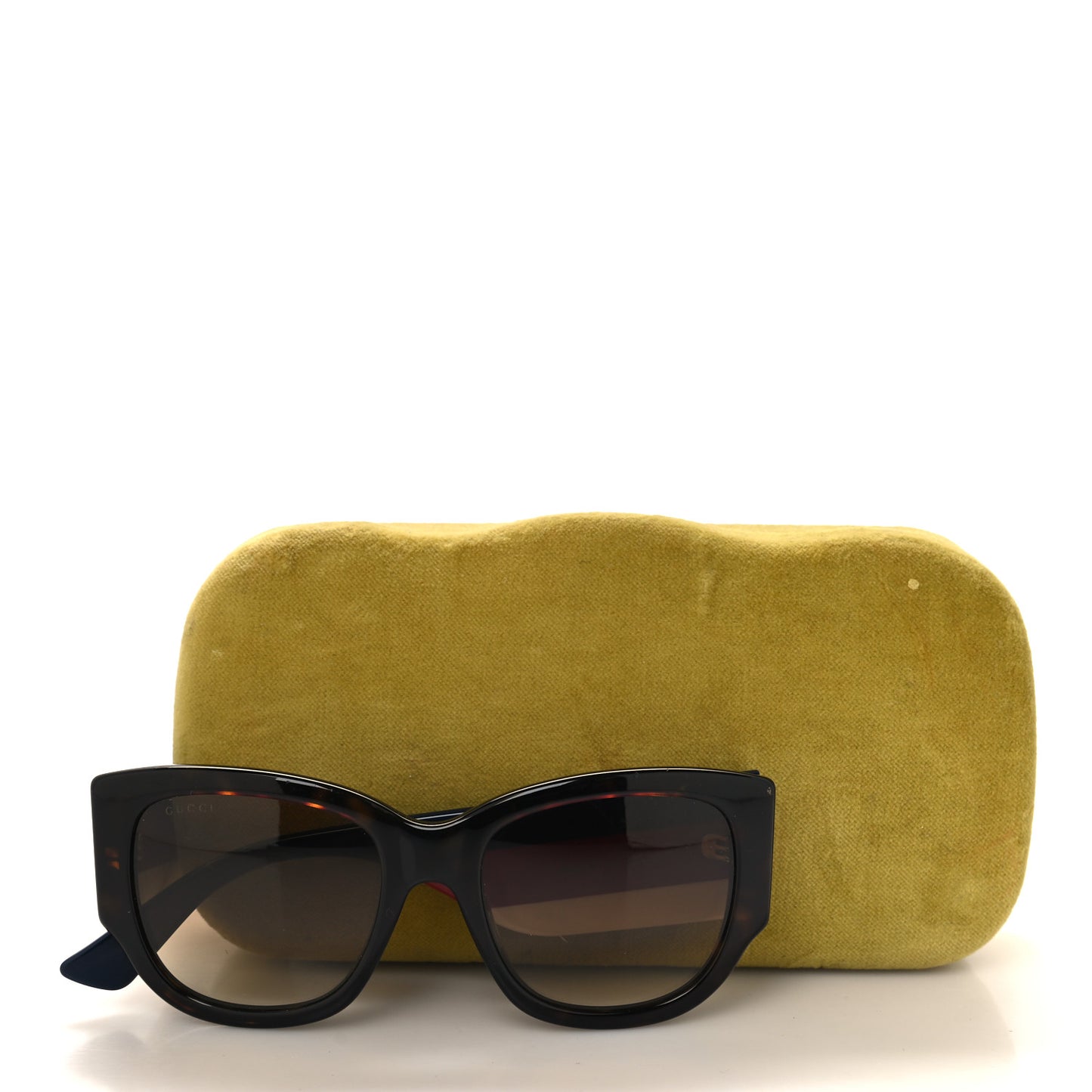 Acetate Web Oversized Frame Rectangle Sunglasses GG0276S Tortoiseshell