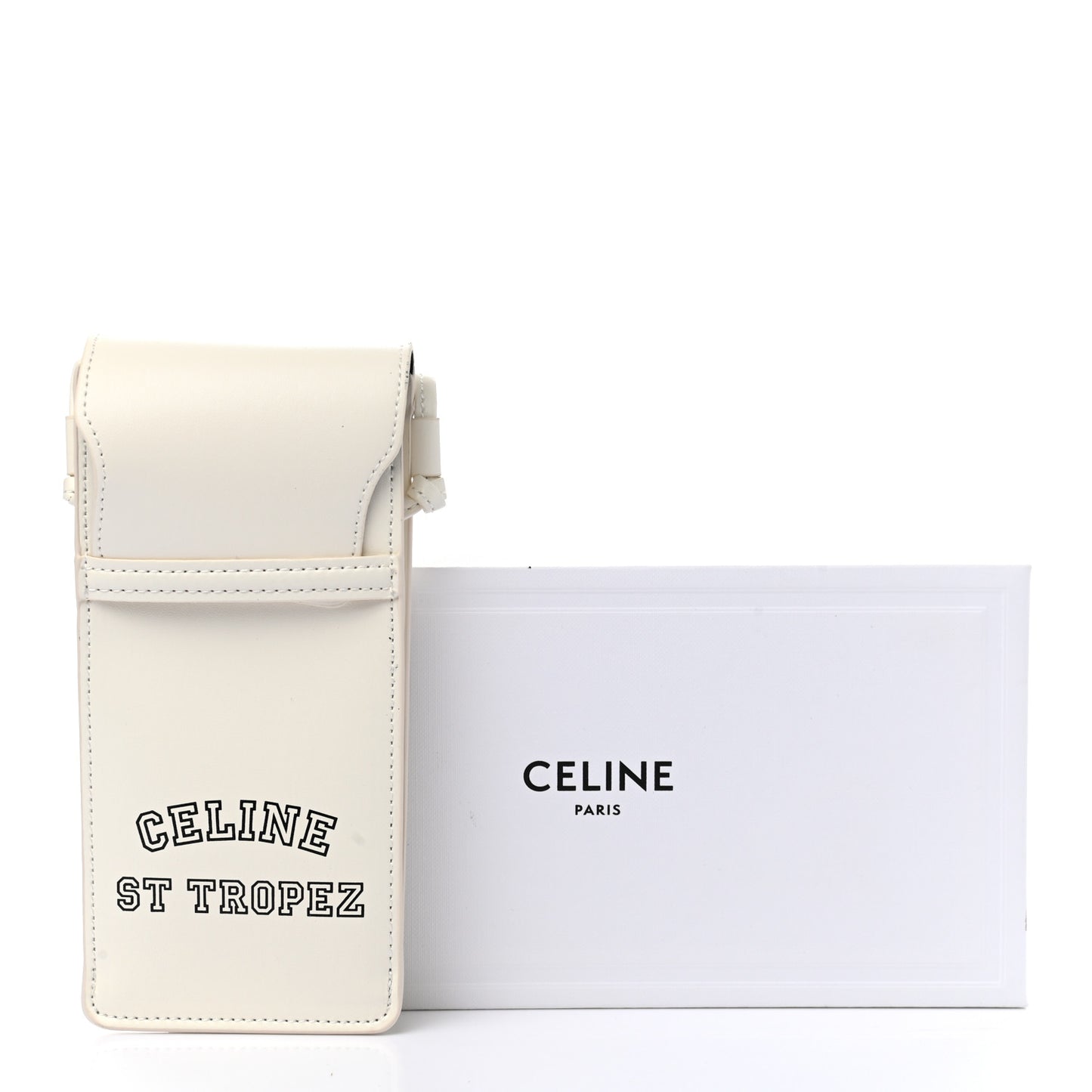 Calfskin St Tropez Sunglasses Pouch White