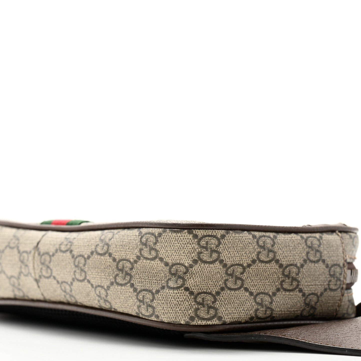 Soft GG Supreme Monogram Medium Ophidia Belt Bag Dark Brown