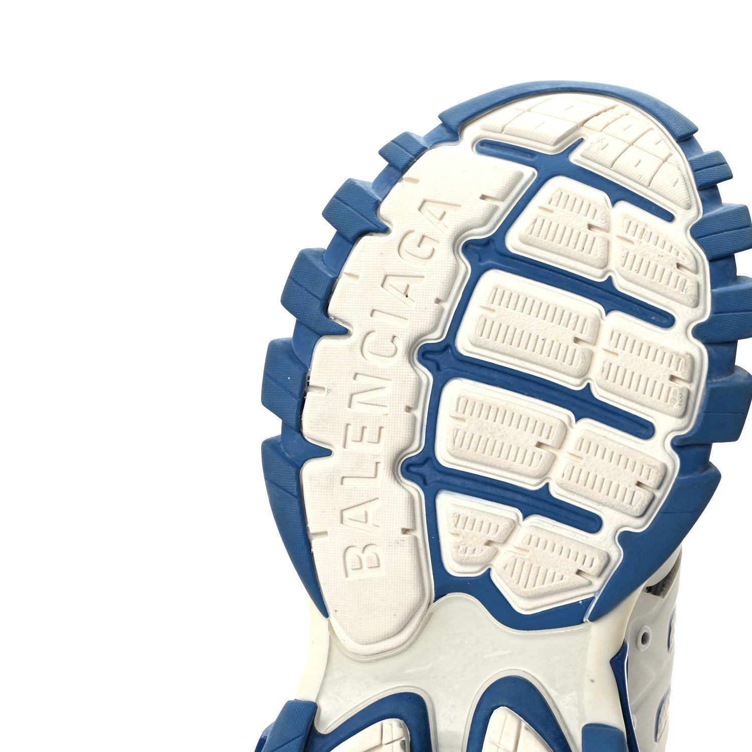 Balenciaga Mesh Nylon Mens Track Sneakers 39 White Blue 7 of 9