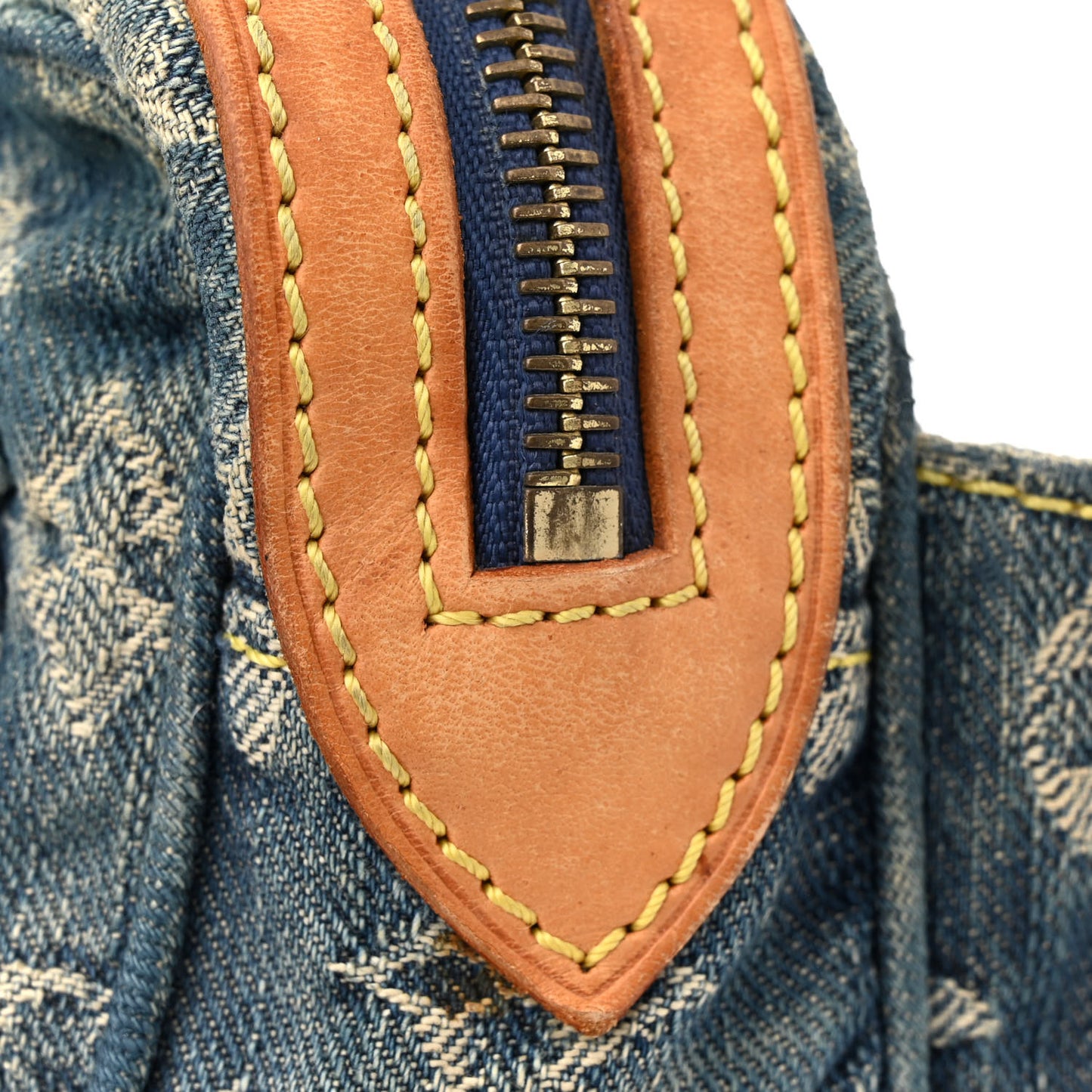 Monogram Denim Bum Bag Blue