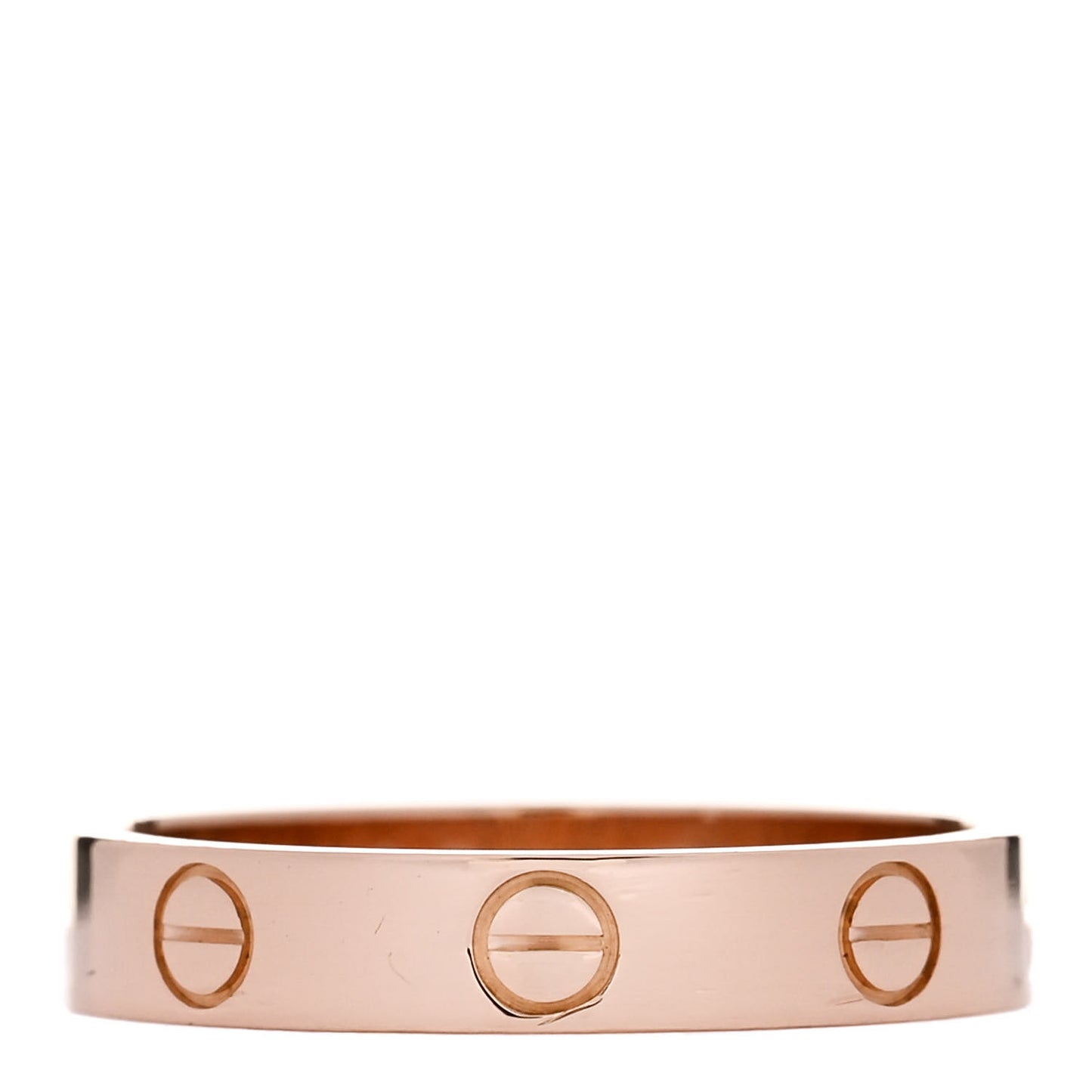 18K Pink Gold 3.5mm LOVE Wedding Band Ring 54 6.75