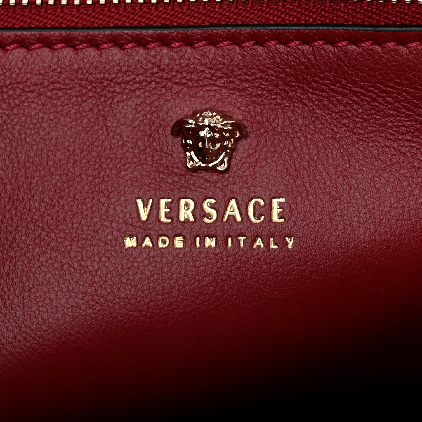 Metallic Grained Calfskin Medium Palazzo Empire Bag Gold Red Black