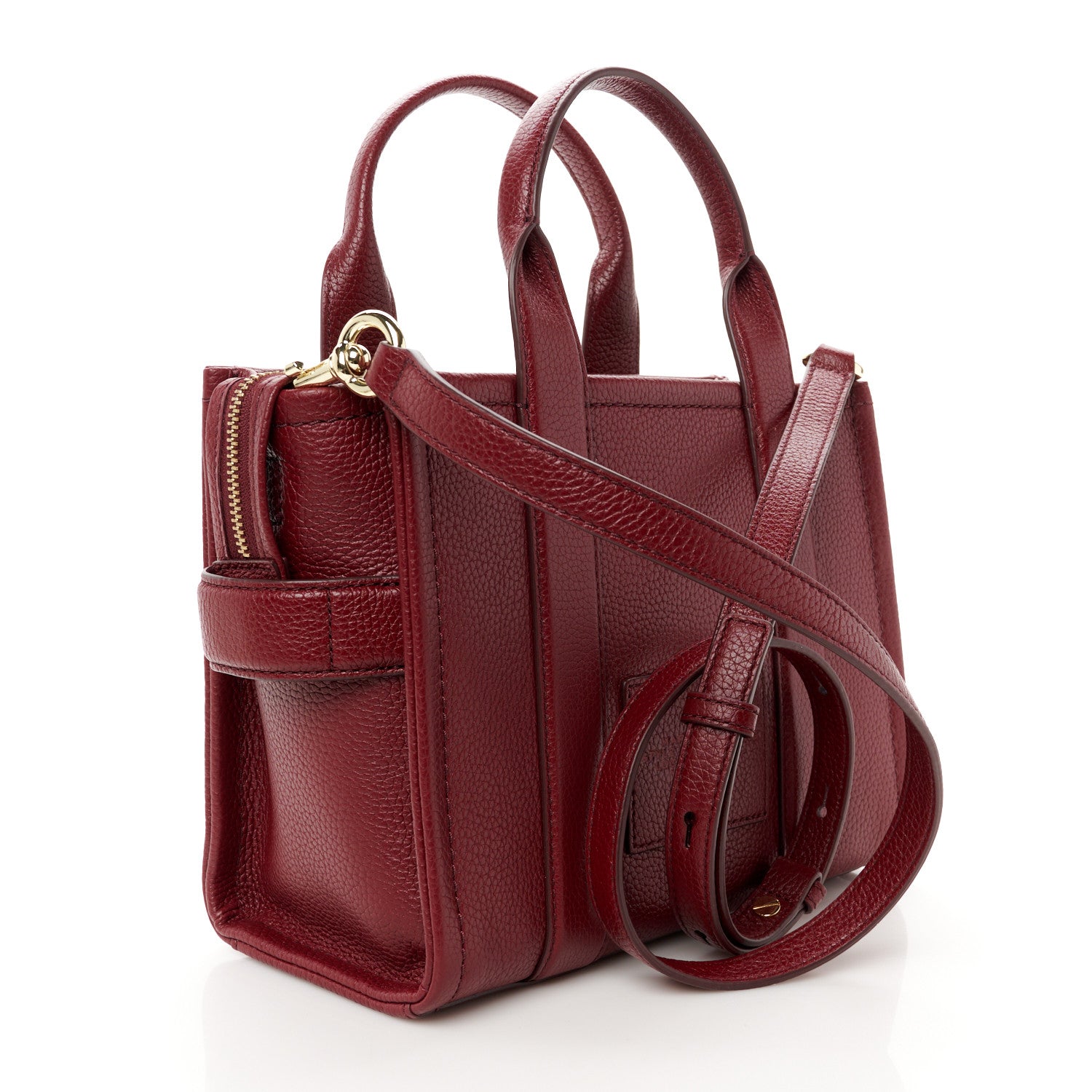 Marc Jacobs Grained Calfskin Small The Tote Bag Cherry 3 of 11