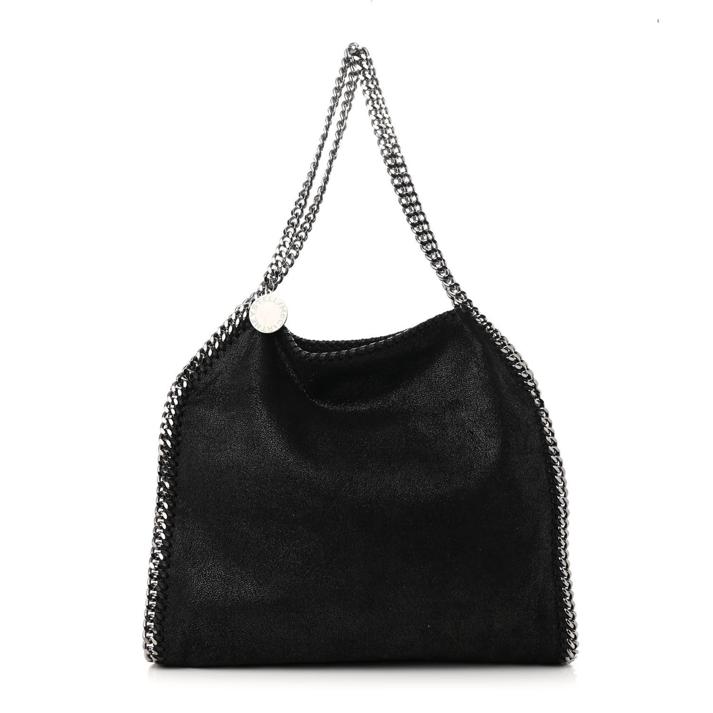Shaggy Deer Small Falabella Fold Over Tote Black