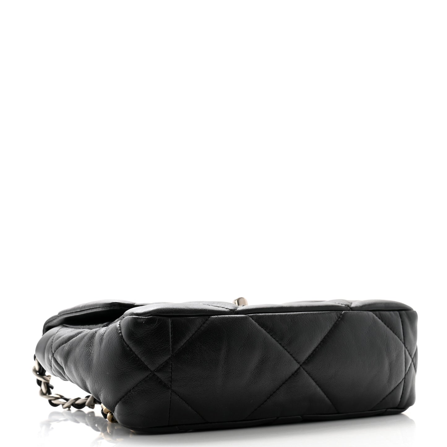 Goatskin Quilted Medium Chanel 19 Flap Black