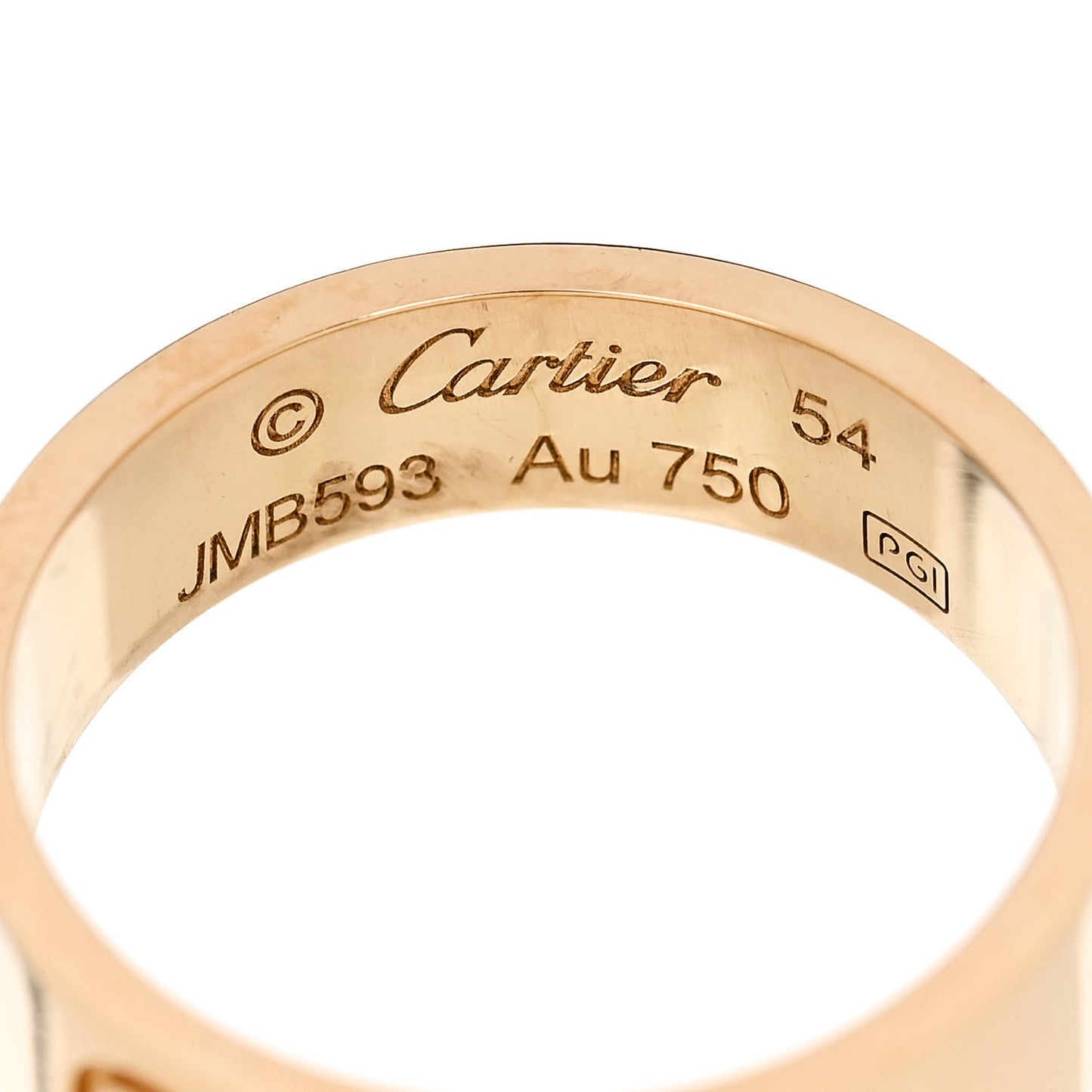 18K Yellow Gold 5.5mm LOVE Ring 54 6.75