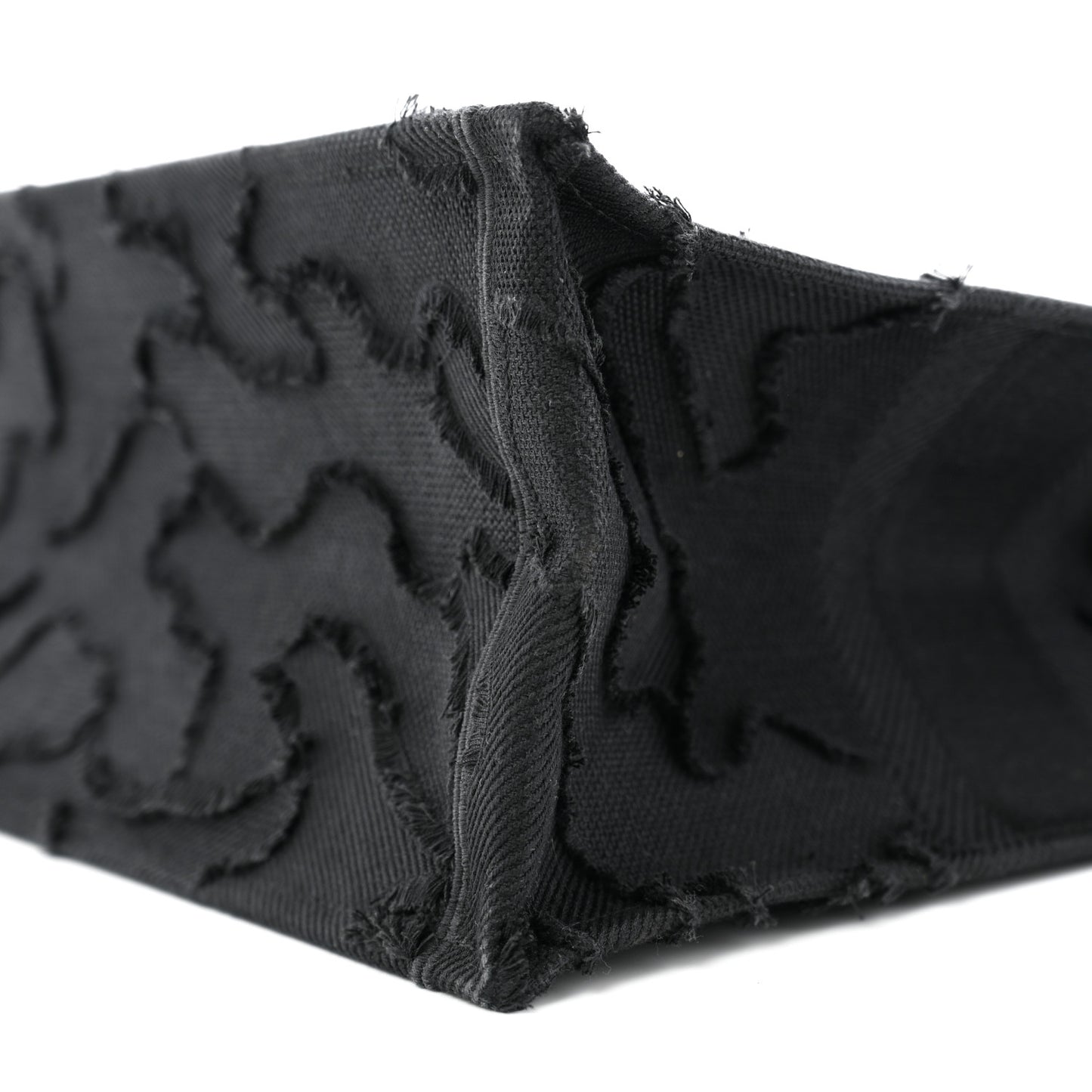 Canvas Embroidered Camouflage Book Tote Black