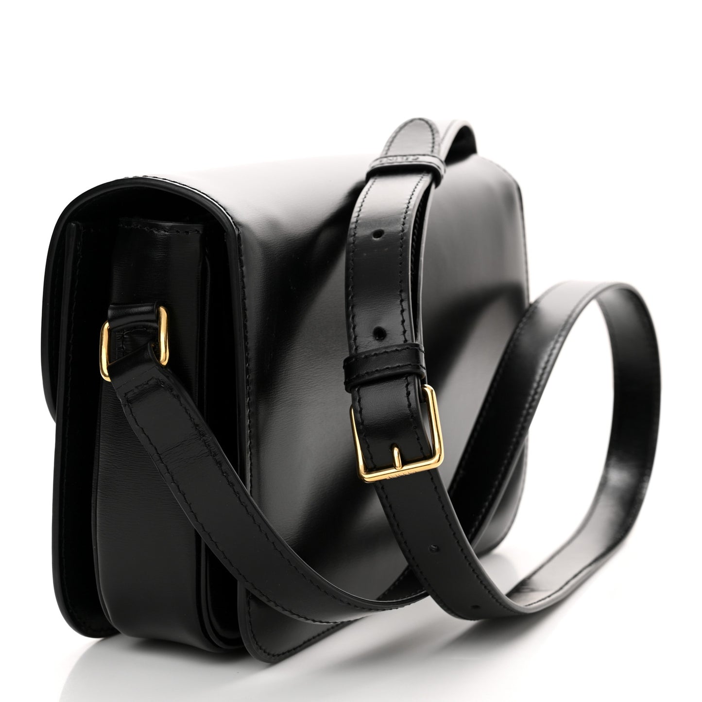 Shiny Calfskin Medium Triomphe Black