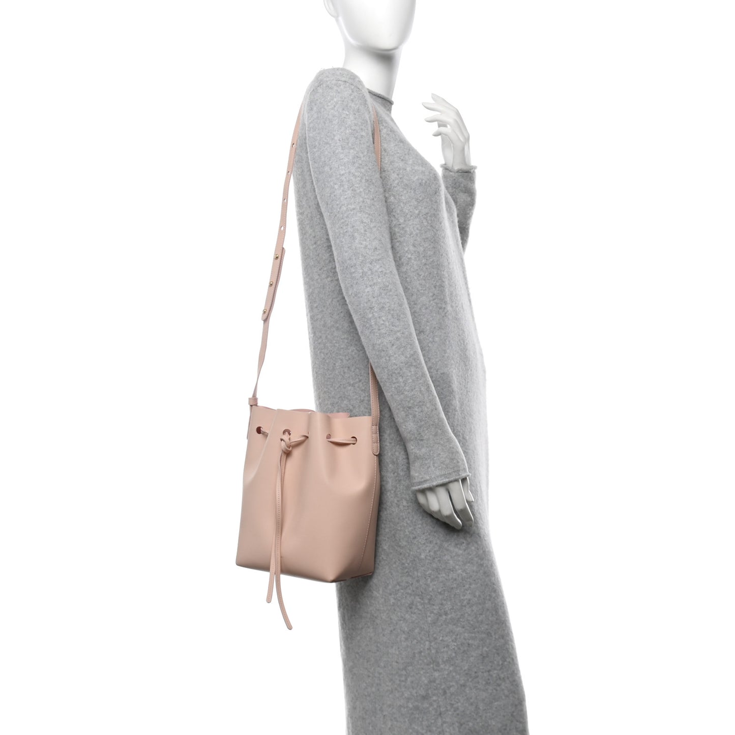 Calfskin Mini Bucket Bag Rosa