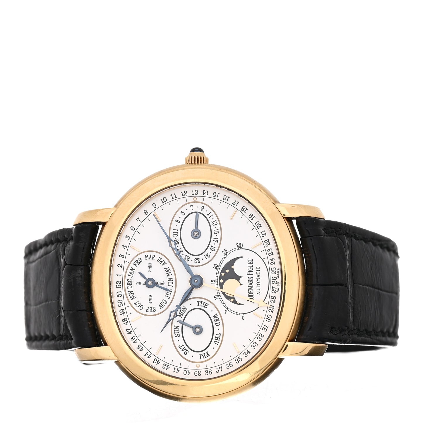 18K Yellow Gold Alligator 39mm Millenary Perpetual Calendar Automatic Watch 25777BA.OO.D001CR.01