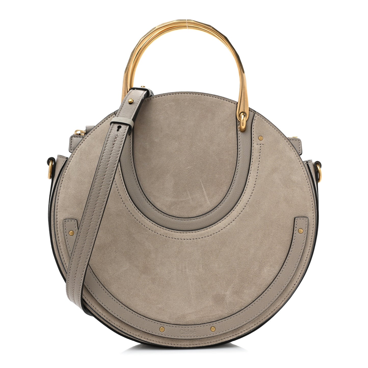 Calfskin Suede Medium Pixie Bag Motty Grey