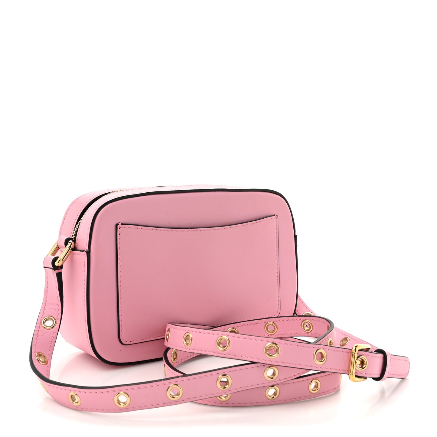 DOLCE GABBANA Calfskin Hot Stuff DG Logo 3.5 Crossbody Bag Baby Pink