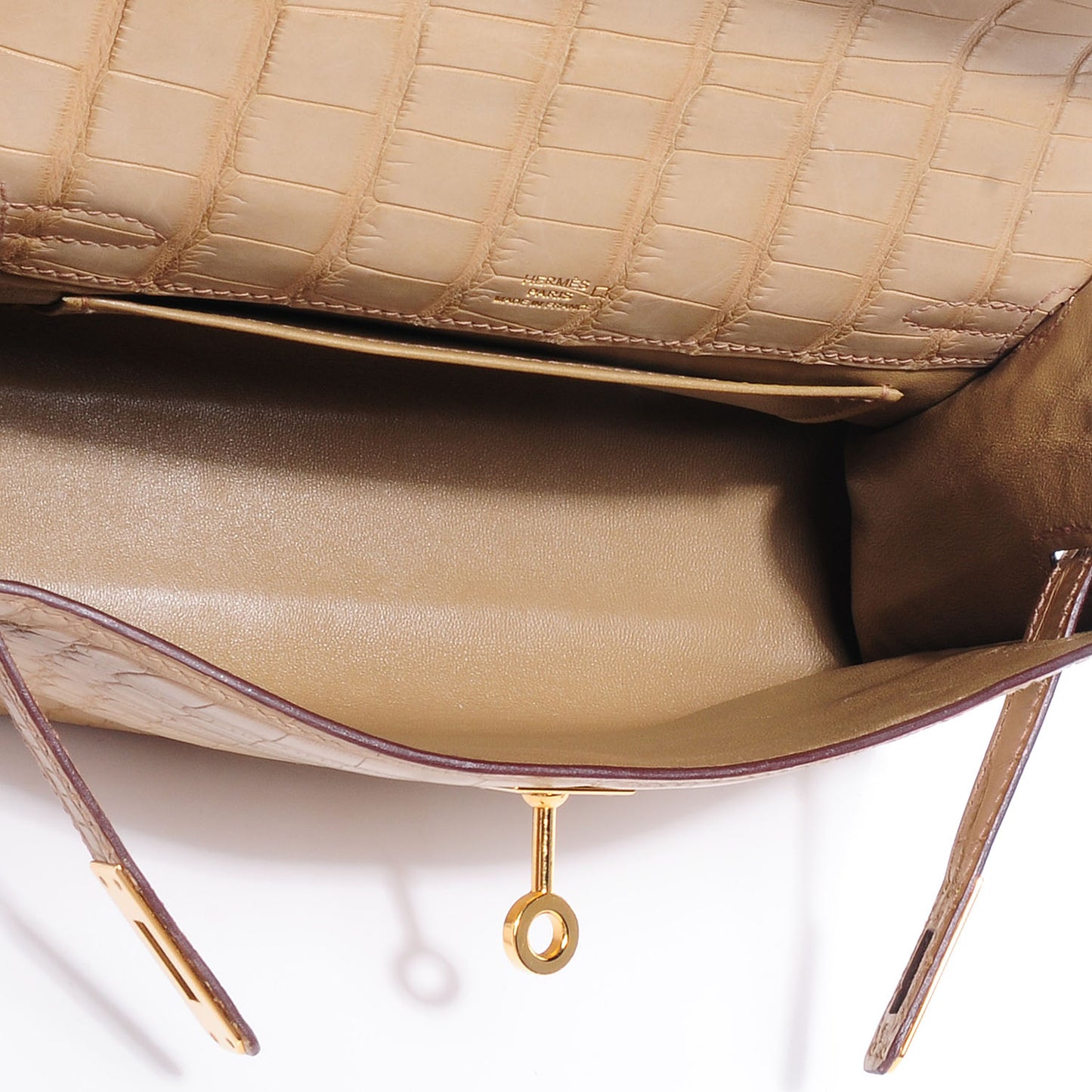 Matte Alligator Kelly Pochette Poussiere