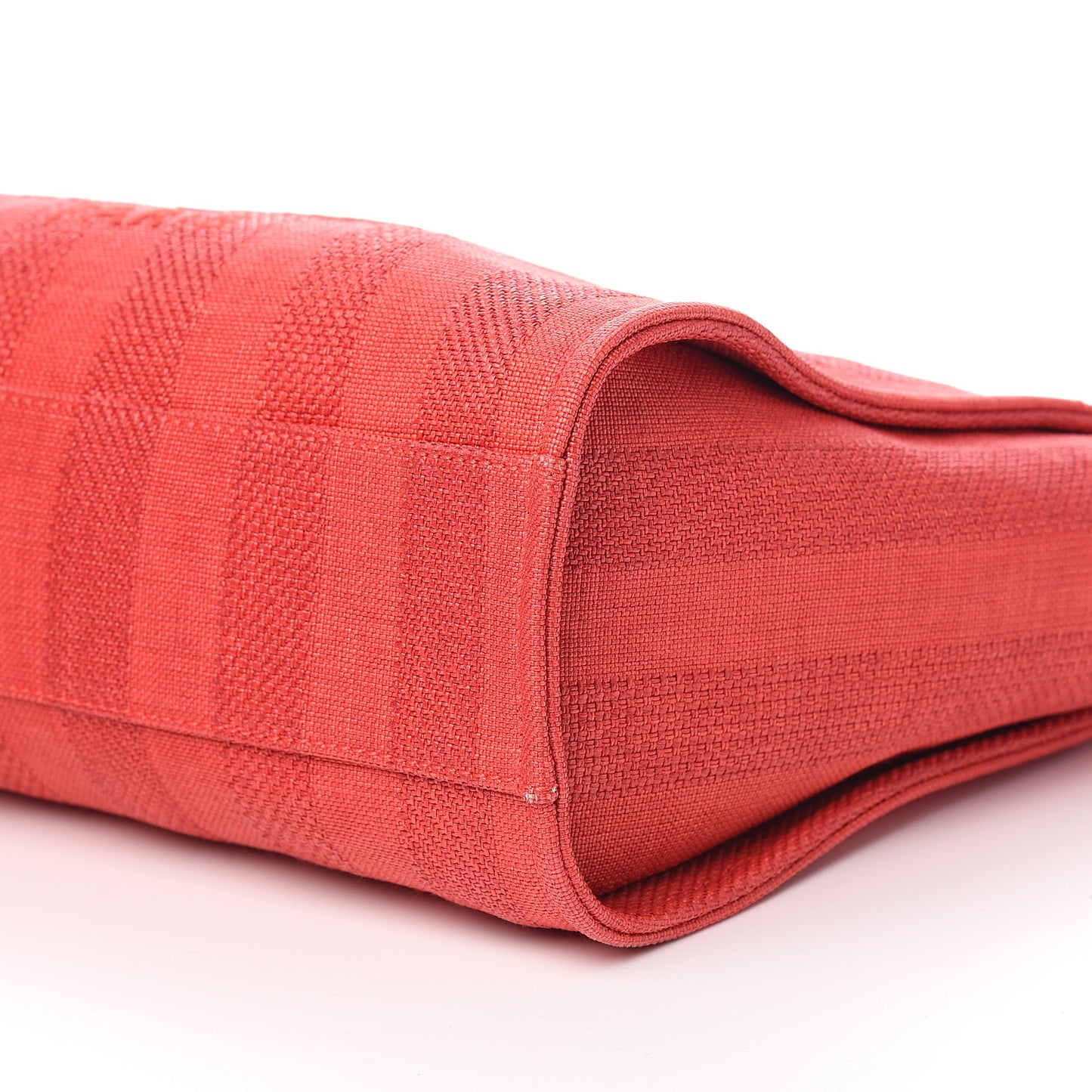 Mixed Fibers Striped Small Deauville Tote Red