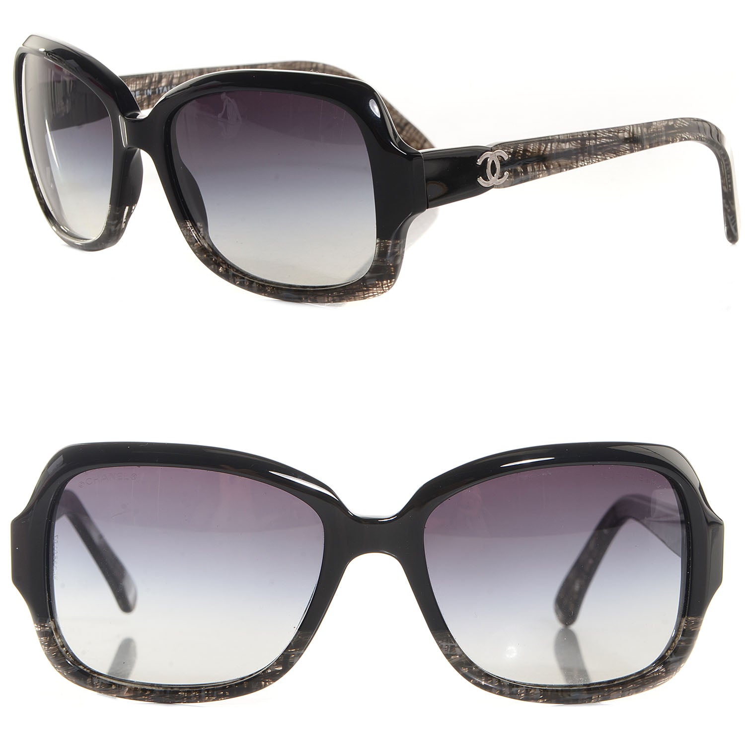 シャネルサングラス5177 Chanel Tweed Effect CC Sunglasses 5177 Black 90757 – FASHIONPHILE 小物