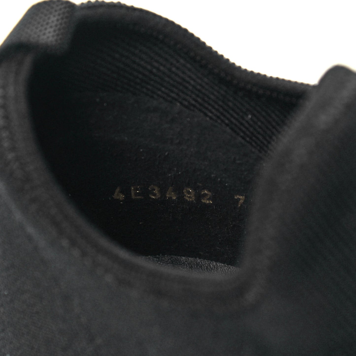 Knit Fabric Mens Logo Sneakers 7 Black White