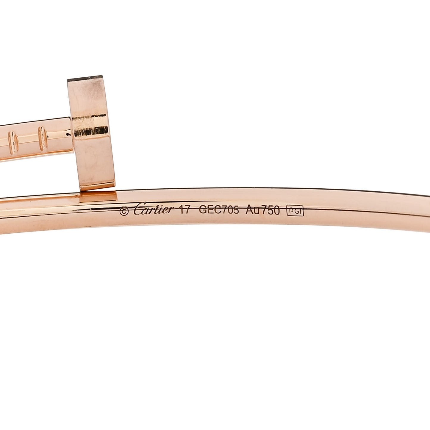 18K Pink Gold Small Juste Un Clou Bracelet 17