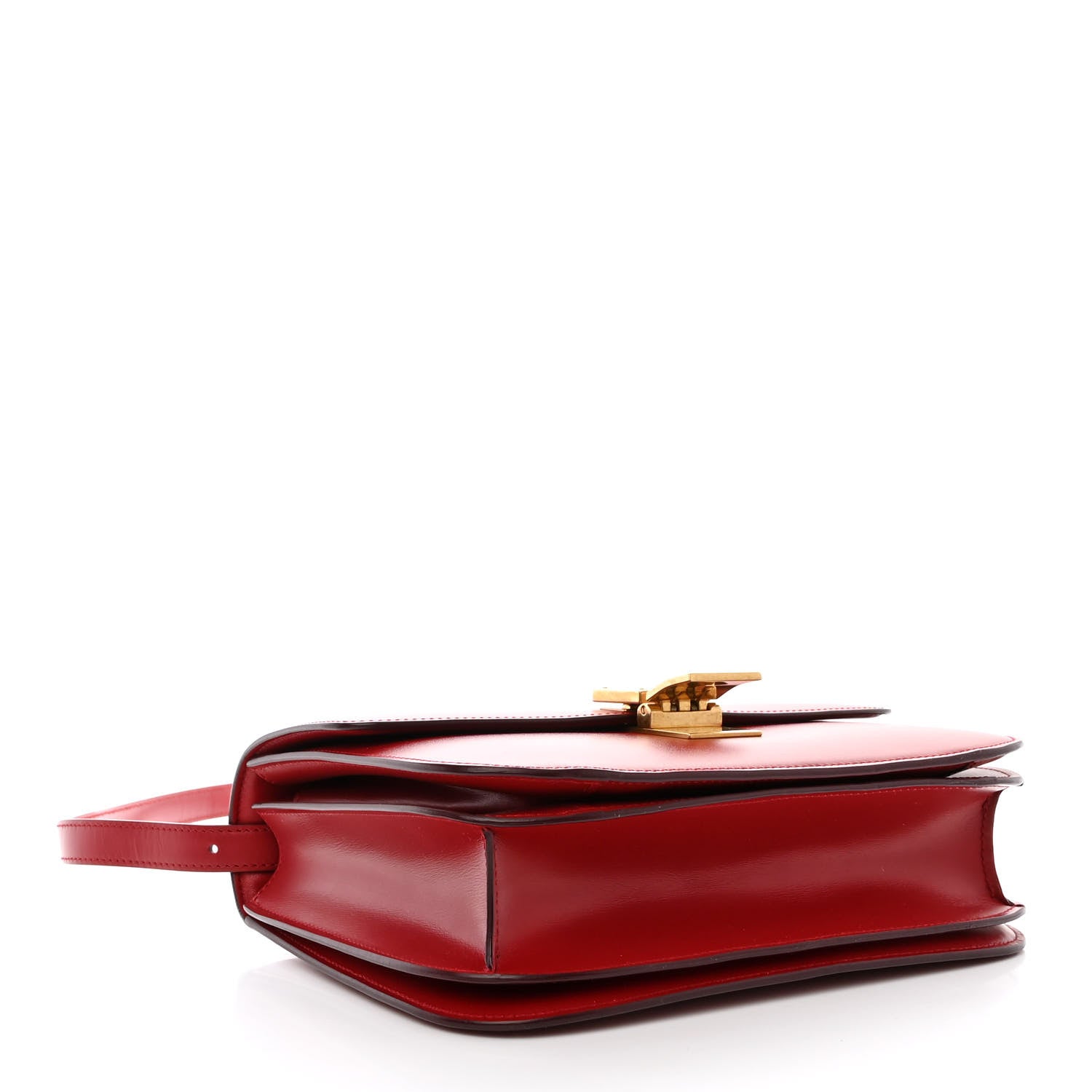 Celine Box Calfskin Medium Classic Box Flap Bag Red 4 of 13