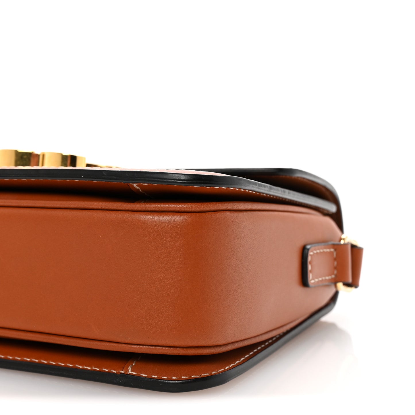 Calfskin Triomphe Canvas Teen Triomphe Bag Tan