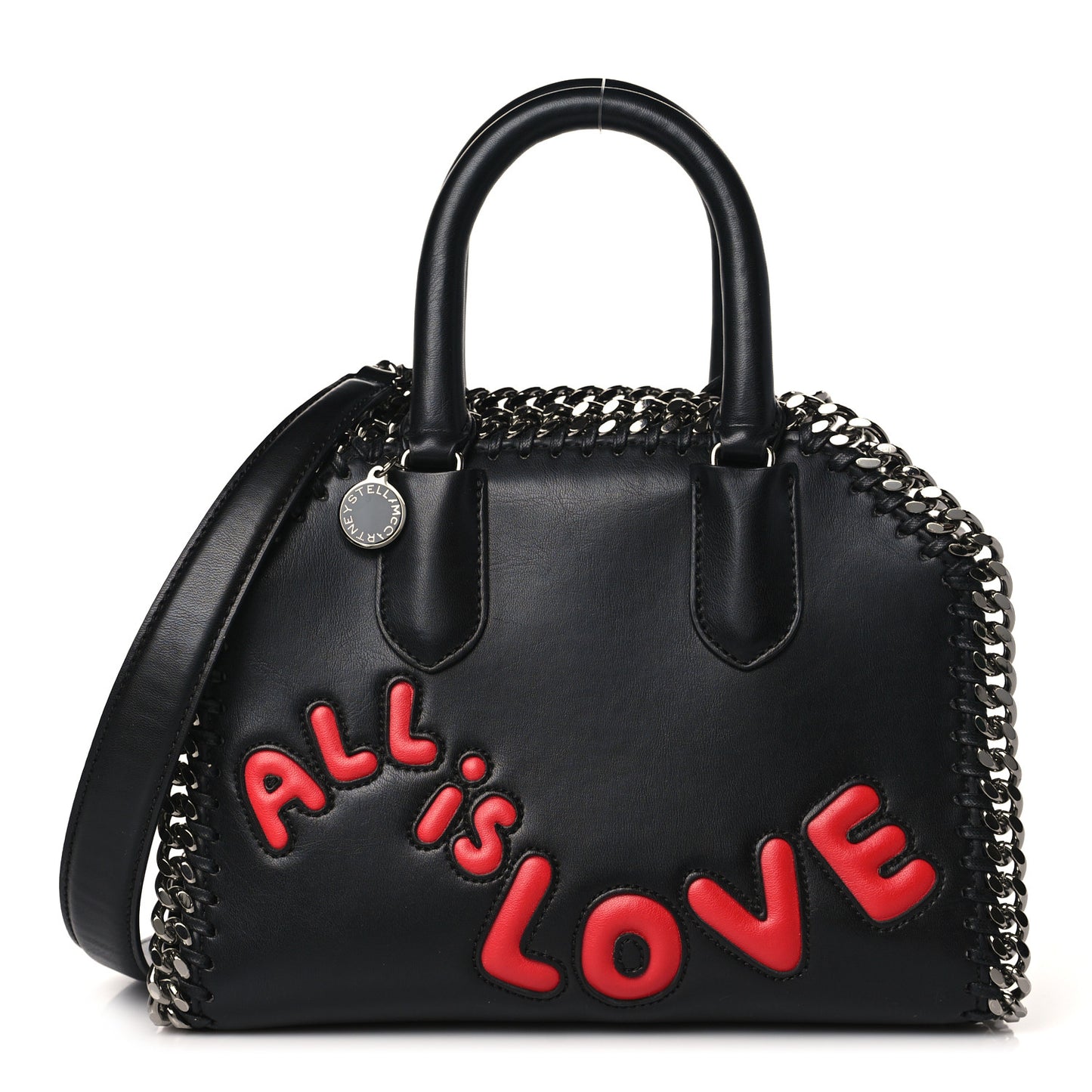 Eco Alter Nappa All Is Love Mini Falabella Box Top Handle Bag Black