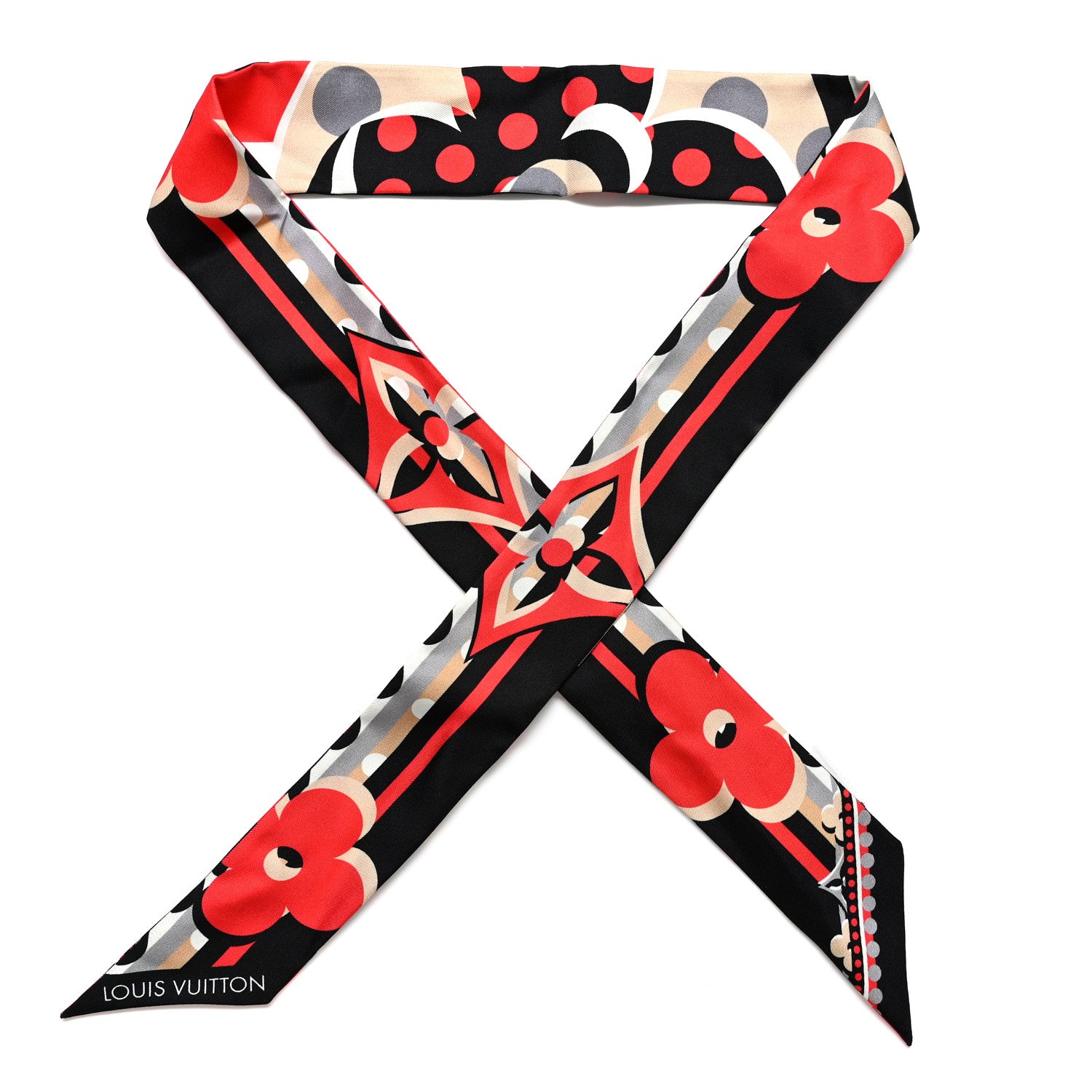 Louis Vuitton Silk Pop Monogram BB Bandeau Red 1 of 5