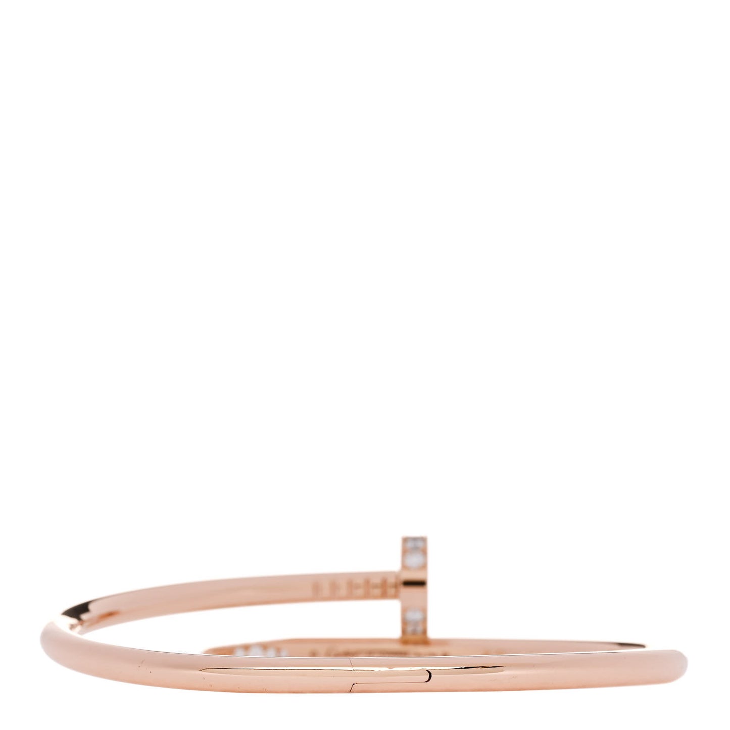 18K Pink Gold Diamond Juste Un Clou Bracelet 17
