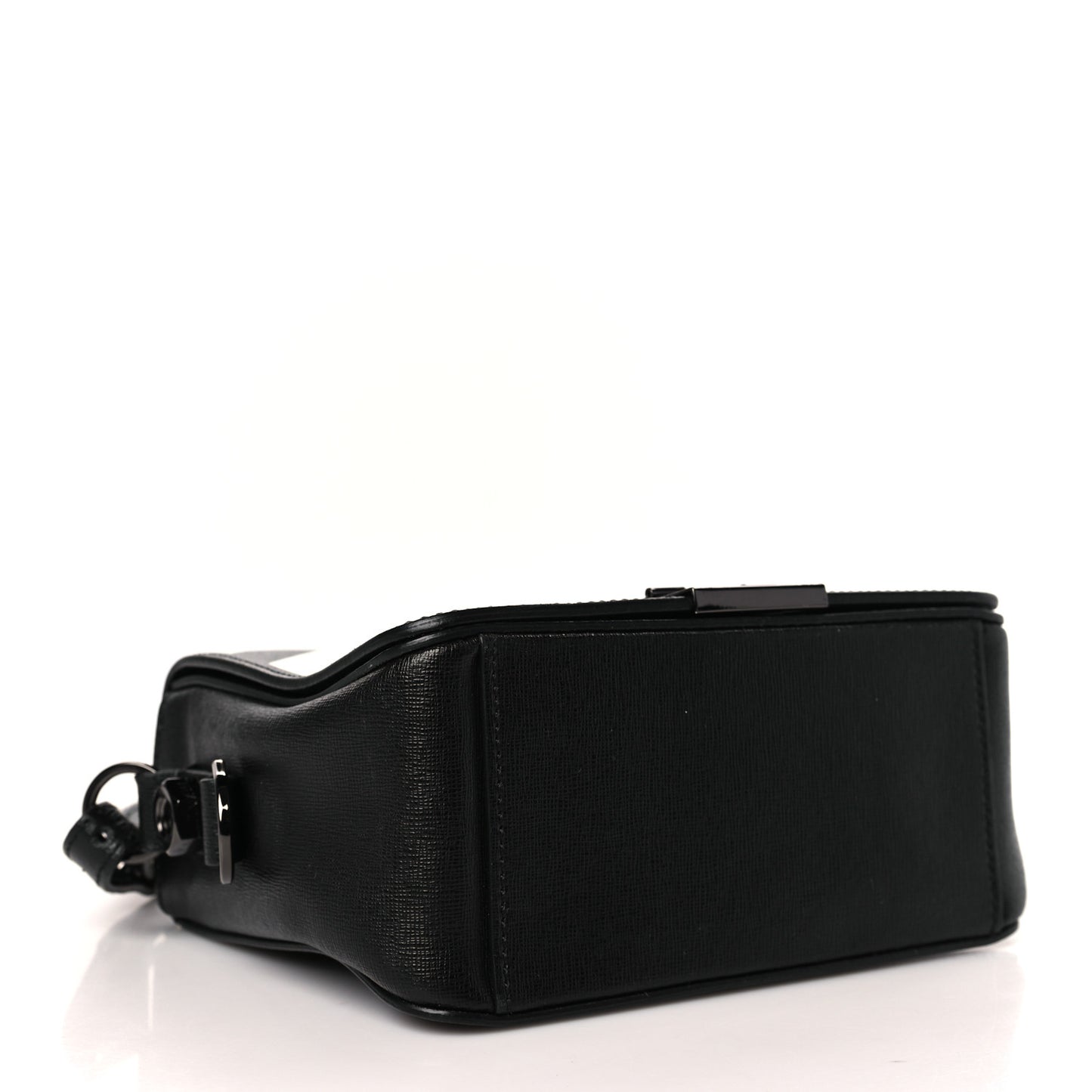Calfskin Diag Flap Bag Black White