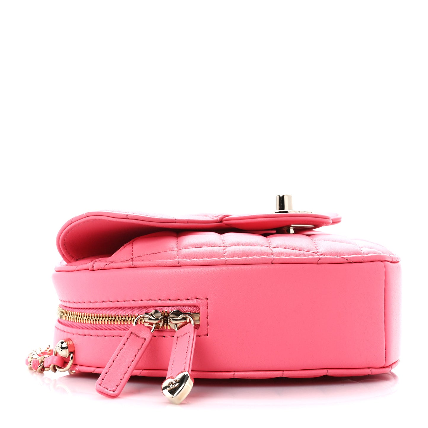 Lambskin Quilted CC In Love Heart Bag Pink