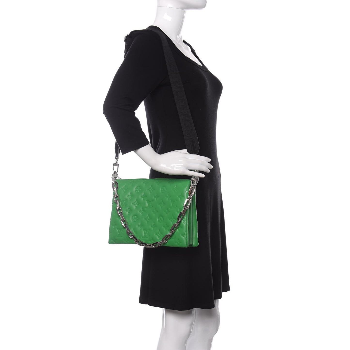 Lambskin Embossed Monogram Coussin PM LV Motion Green