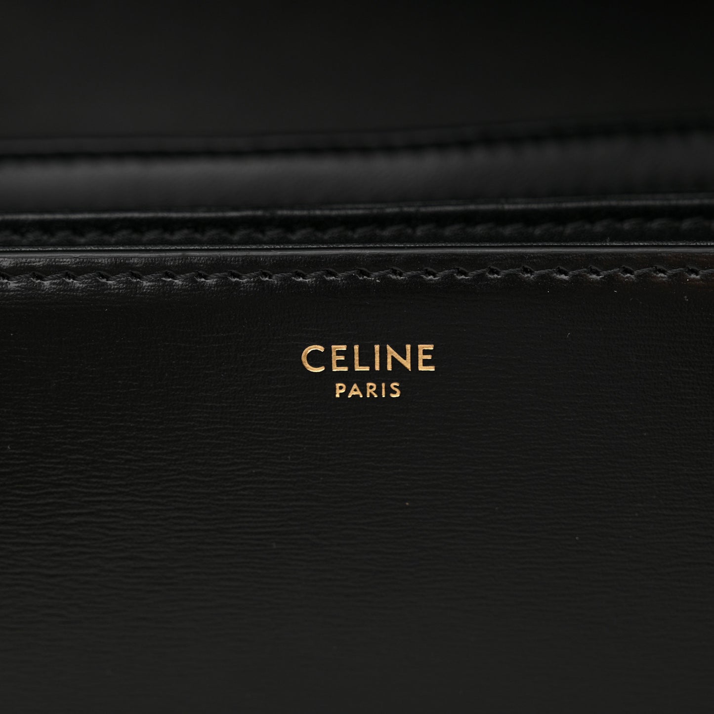 Shiny Calfskin Medium Triomphe Black