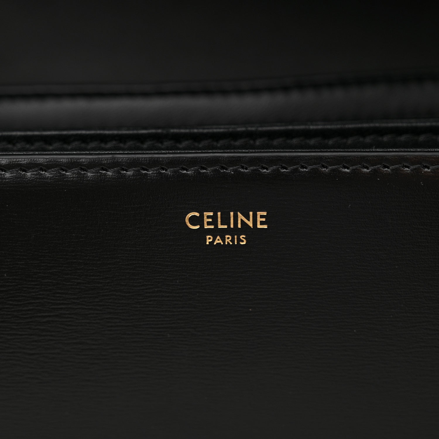 Celine Shiny Calfskin Medium Triomphe Black 7 of 12