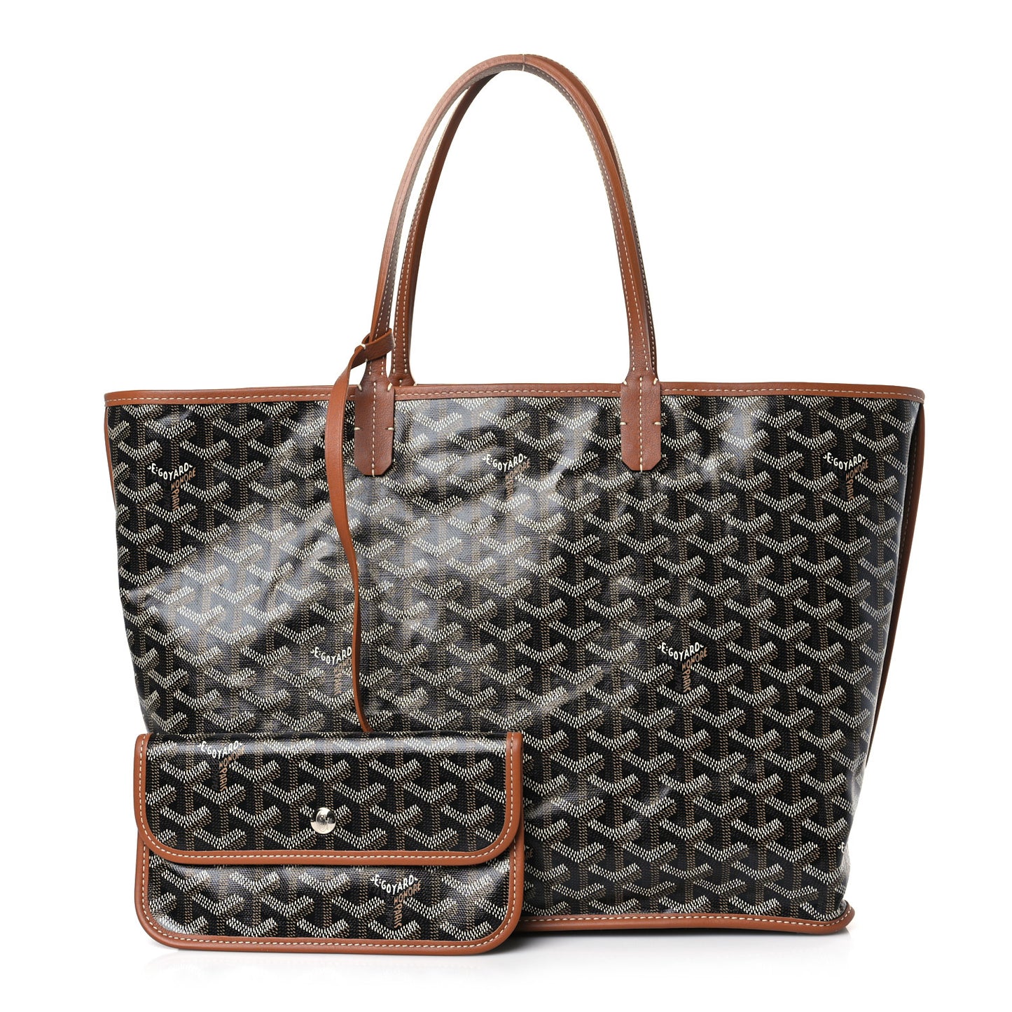 Goyardine Reversible Anjou PM Black Gold