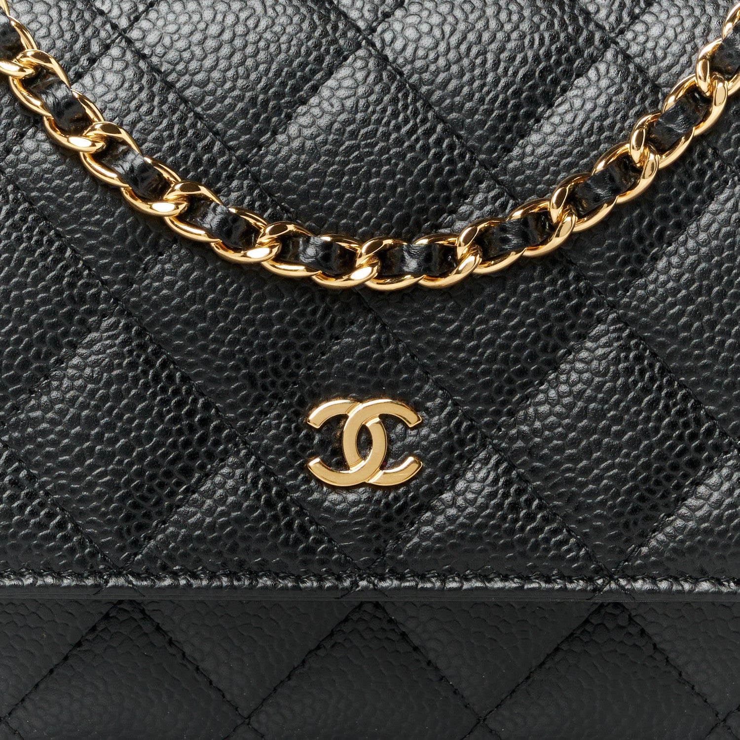 Chanel Caviar Quilted Wallet on Chain WOC Black 9 of 12