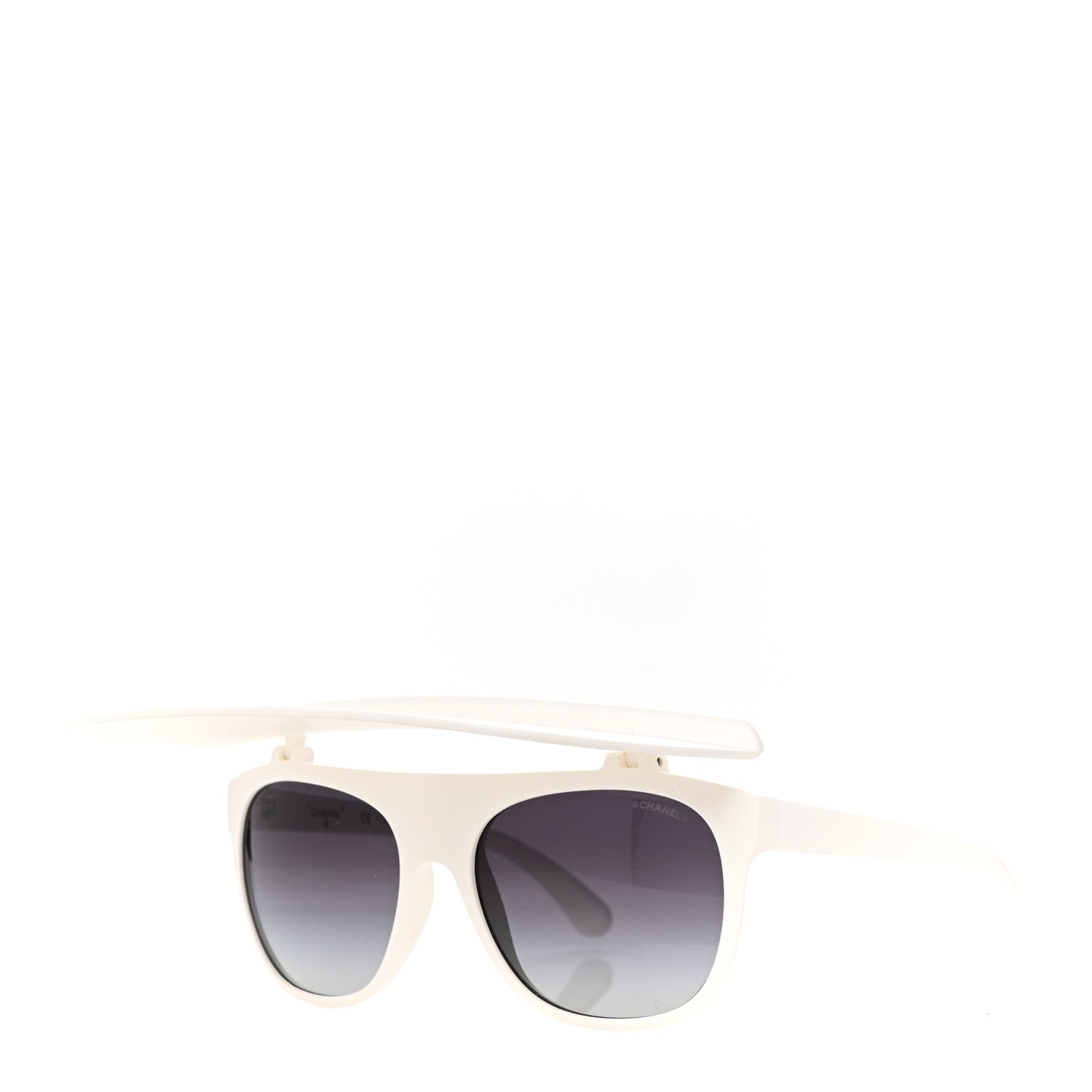 Chanel Acetate Visor Sunglasses 71046 Matte White 1648733