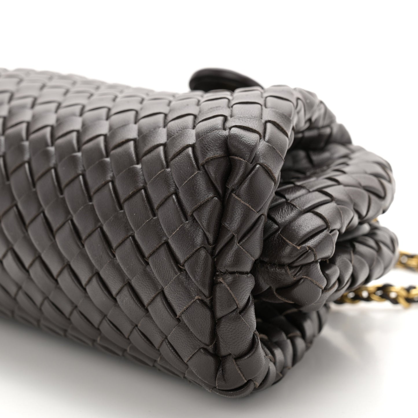 Nappa Intrecciato Small The Lauren 1980 Clutch With Chain Fondant