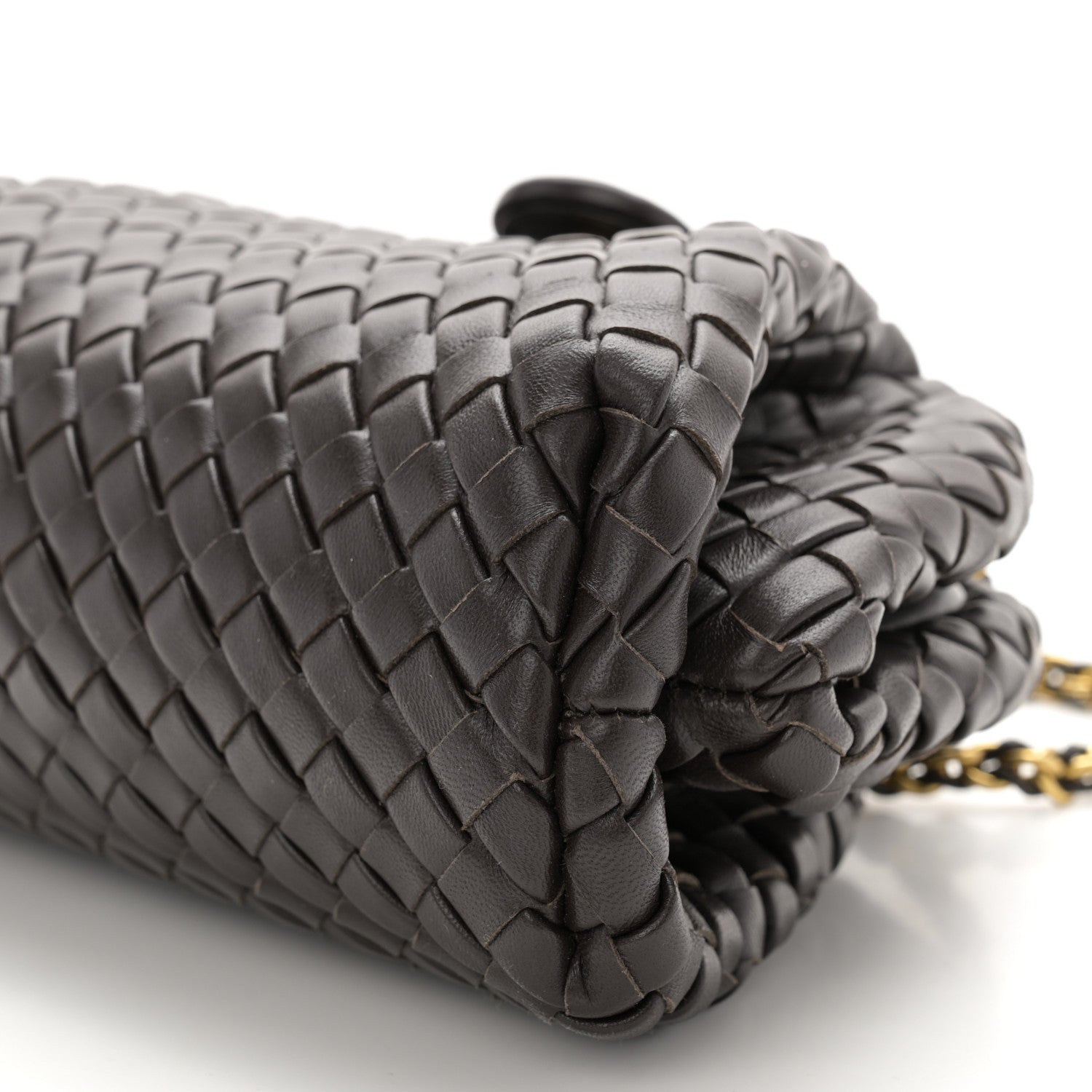 Bottega Veneta Nappa Intrecciato Small The Lauren 1980 Clutch With Chain Fondant 10 of 11