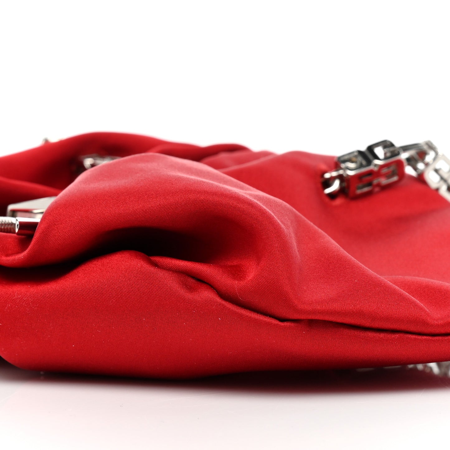 Satin Mini Kenny Shoulder Bag Red