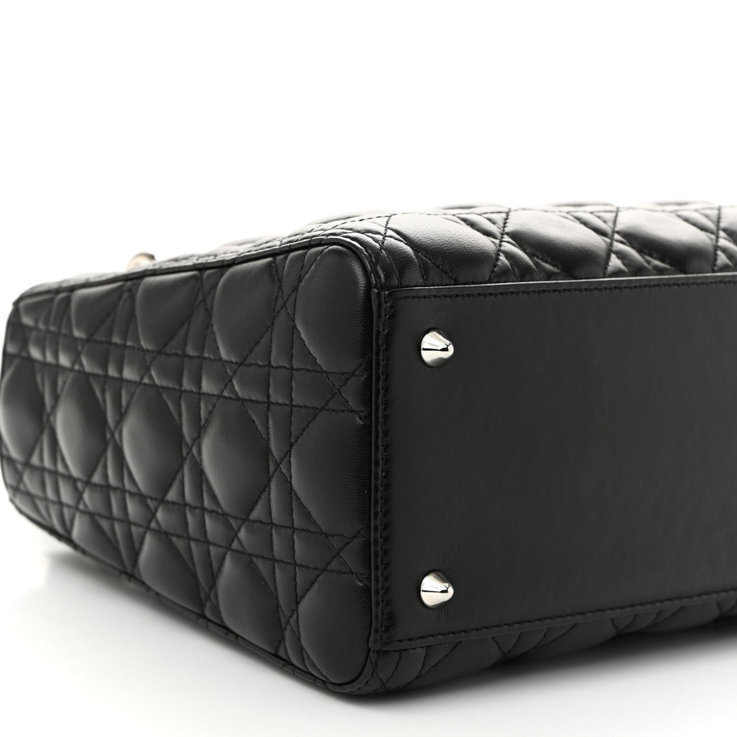 Lambskin Cannage Medium Lady Dior Black