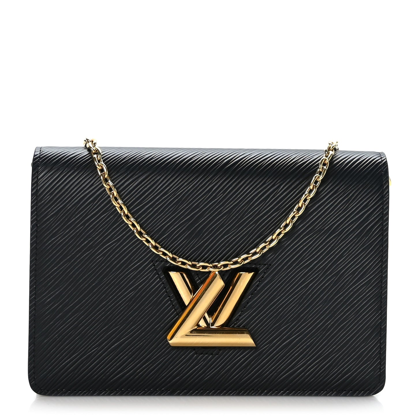 Epi Twist Belt Chain Wallet Black