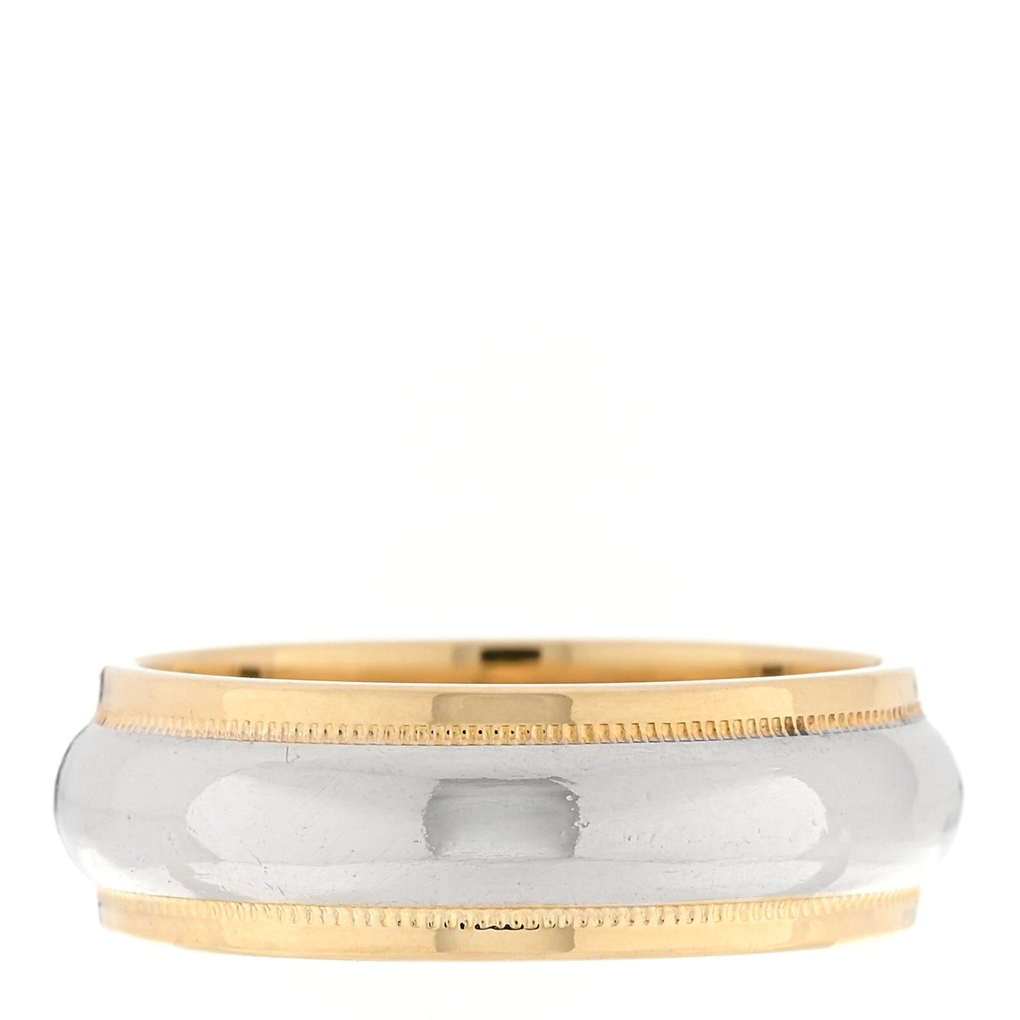 Platinum 18K Yellow Gold 6mm Together Milgrain Wedding Band Ring 51 5.75