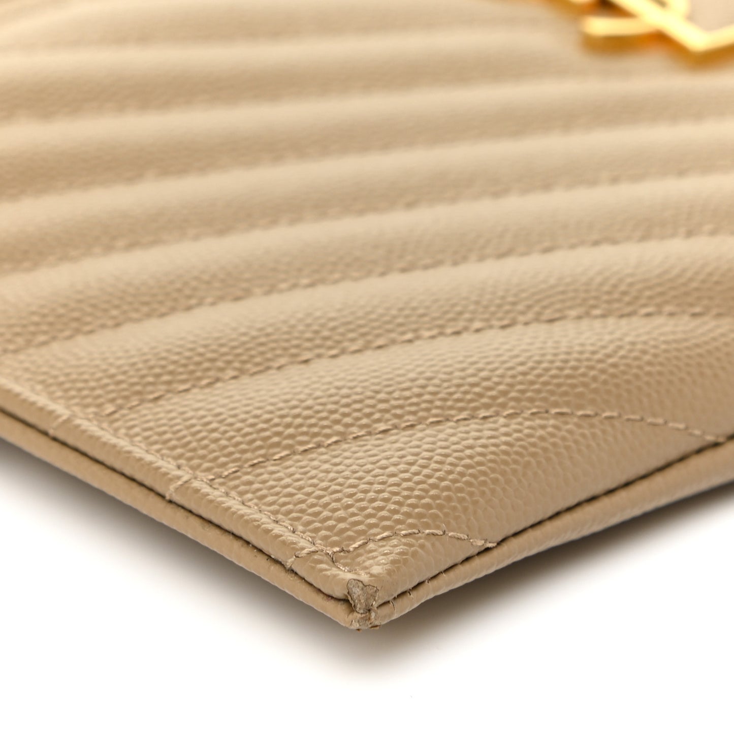 Grain De Poudre Chevron Monogram Large Bill Pouch Cork