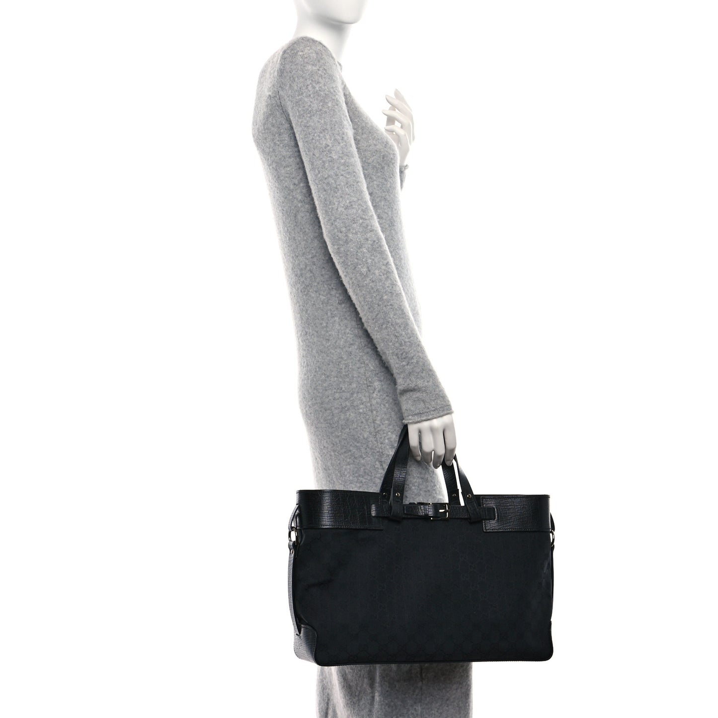 Monogram Large Tote Black