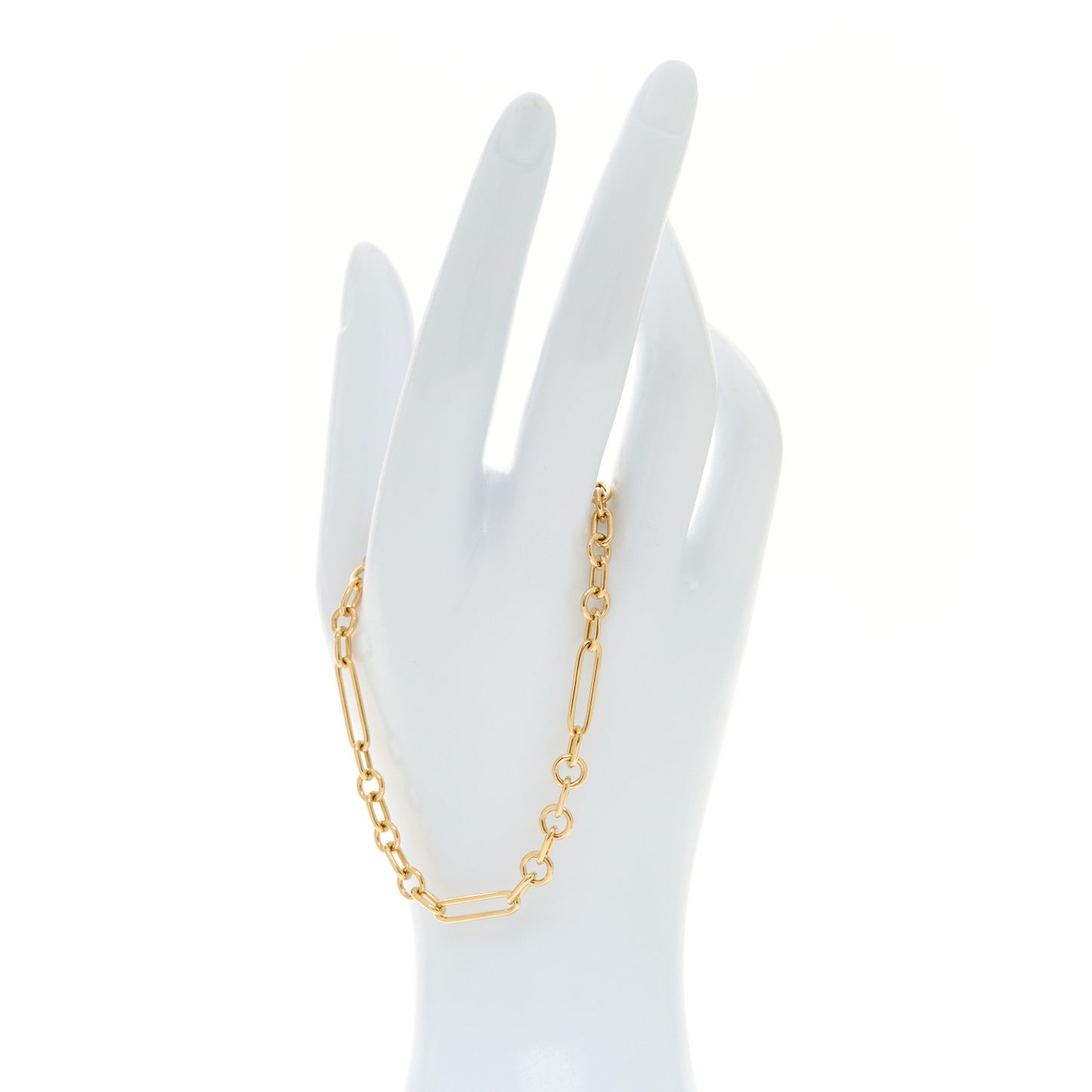 18K Yellow Gold Small Mixed Clip Bracelet